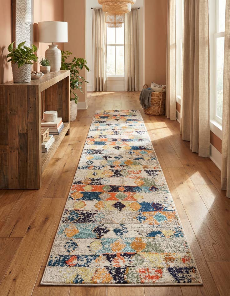 Detail image of 2' 7 x 12' Washable Vivid Runner Rug