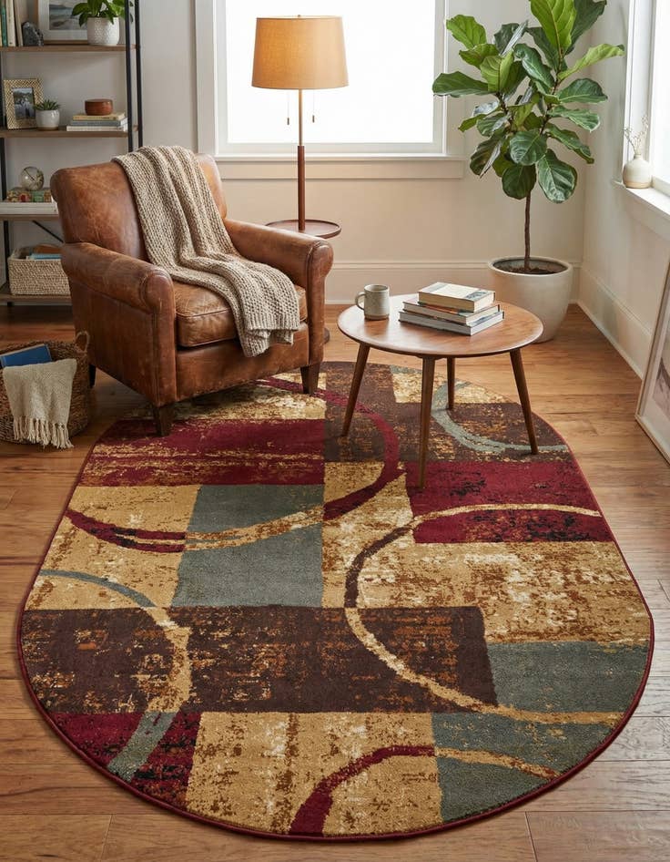 Detail image of 4' x 6' Coffee Shop Oval Rug