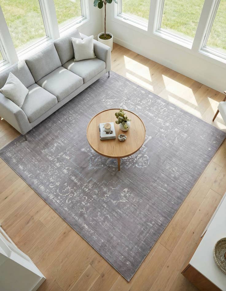 Detail image of  8' x 8' Modern Classical Square Rug