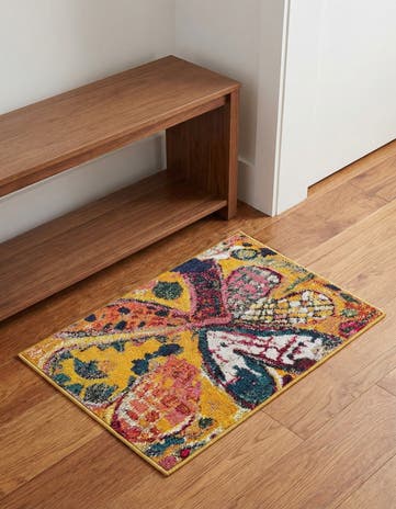 Yellow Washable Haerfest Rug