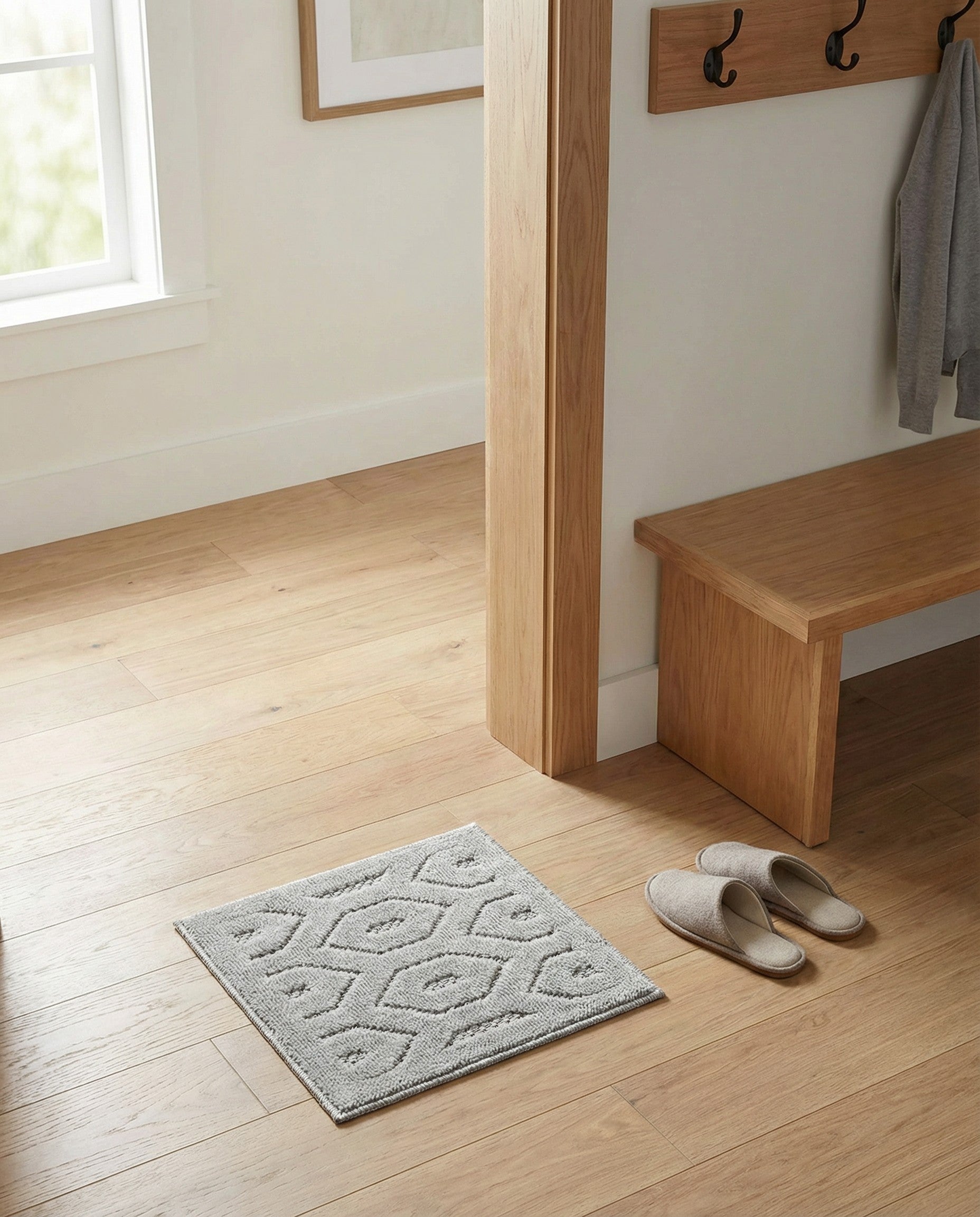 1' 4 x 1' 4 Easy-Clean Trellis Textured Indoor / Outdoor Sample Rug