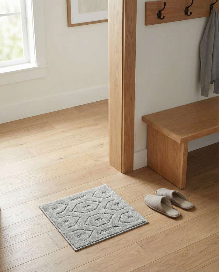 1' 4 x 1' 4 Easy-Clean Trellis Textured Indoor / Outdoor Sample Rug