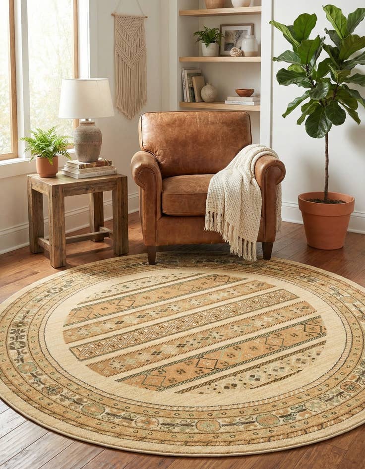 Detail image of 6' x 6' Kashkuli Gabbeh Round Rug