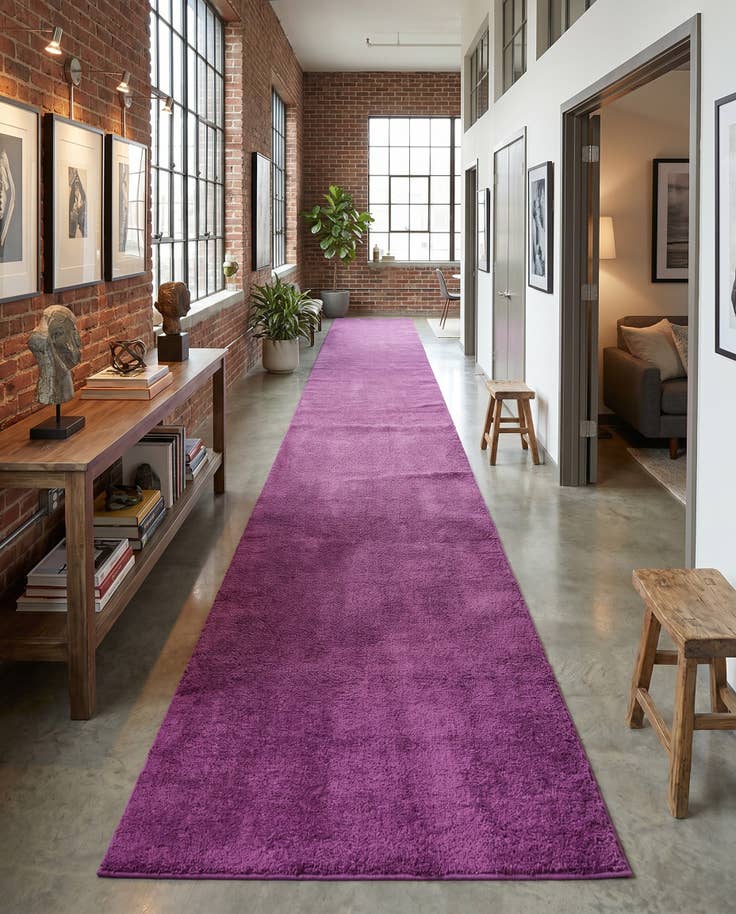 Detail image of 2' 7 x 98' 5 Solid Frieze Runner Rug