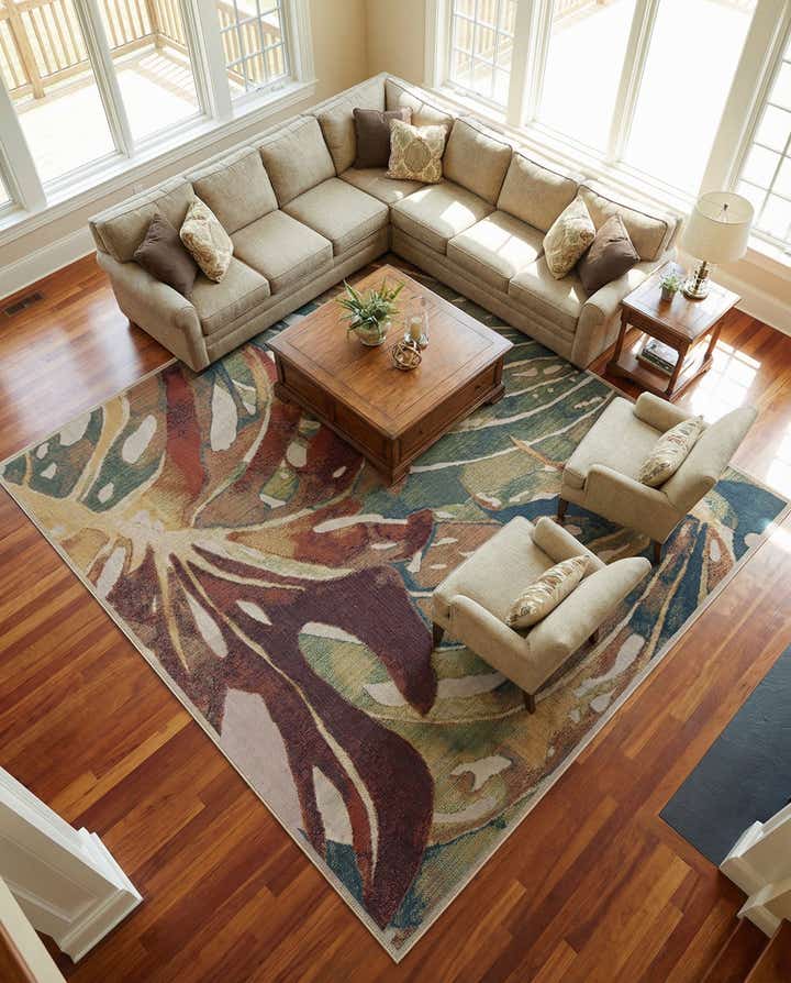 12' x 12' Easy-Clean Baja Indoor / Outdoor Square Rug