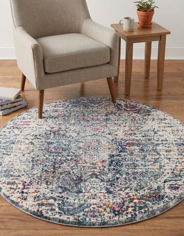 Gray Budapest Round Rug
