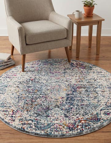 Gray Budapest Round Rug