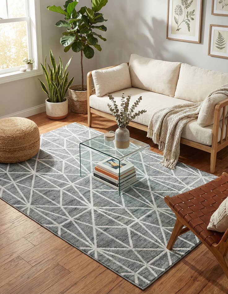 Detail image of  6' x 9' Lattice Trellis Rug