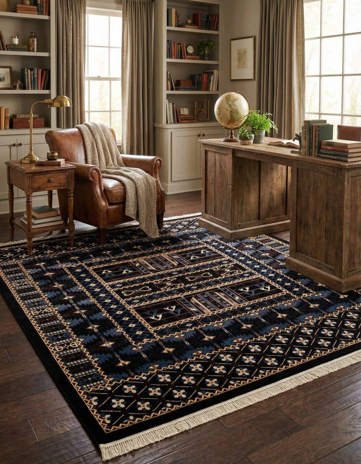 Detail image of 10' x 10' Bokhara Square Rug