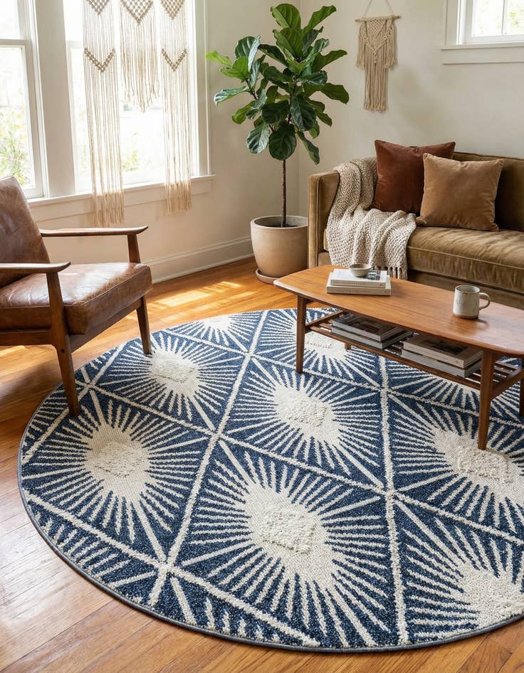 Detail image of 6' x 6' Boho Round Rug