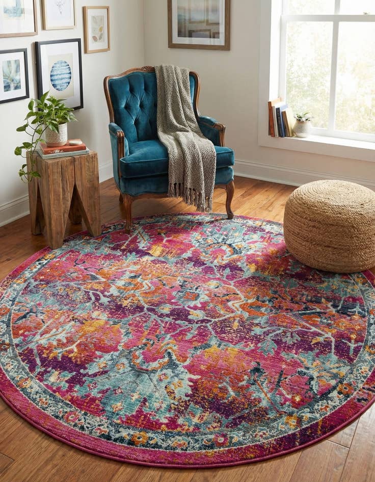 Detail image of 5' x 5' Budapest Round Rug