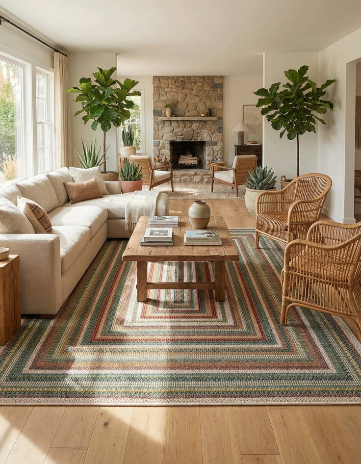 Detail image of 10' x 13' Easy-Clean Baja Indoor / Outdoor Rug