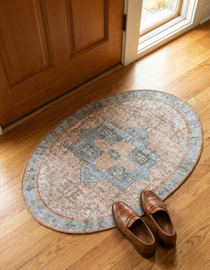 2' x 3' Washable Timeless Oval Rug