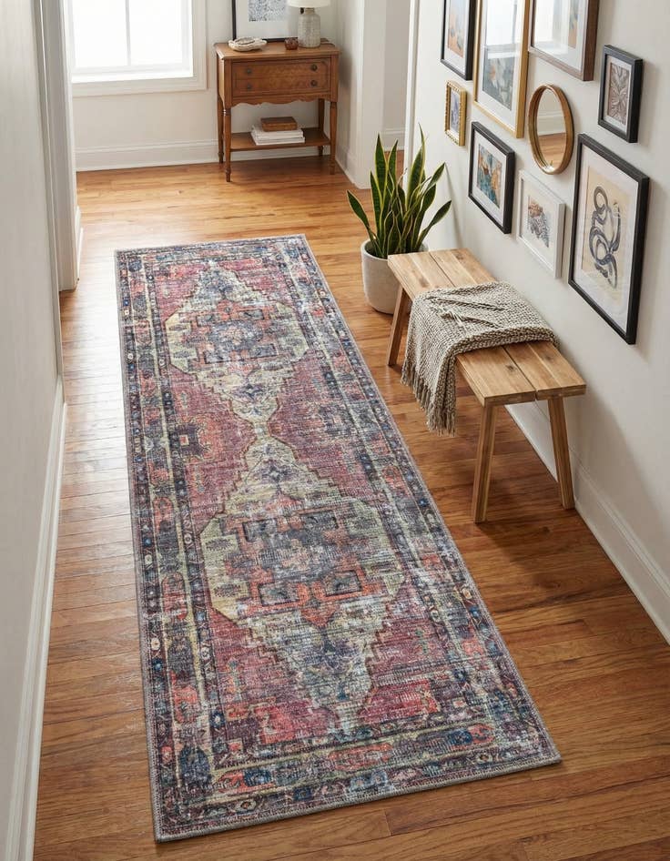 Detail image of 2' x 6'  Washable Maahru Runner Rug