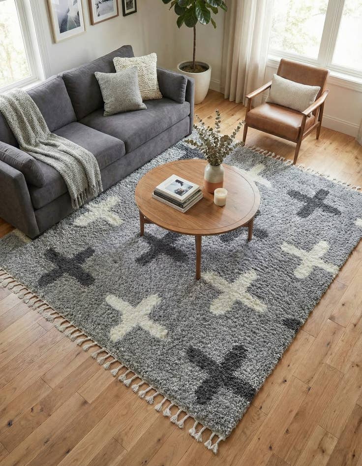 Detail image of 8' x 8' Athena Shag Square Rug