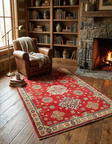 3' 10 x 5' 10 Hand Knotted Kazak Rug