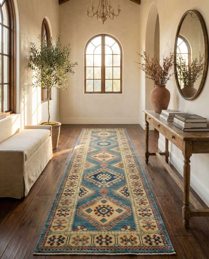 2' 10 x 9' 9 Hand Knotted Oushak Wool Runner Rug