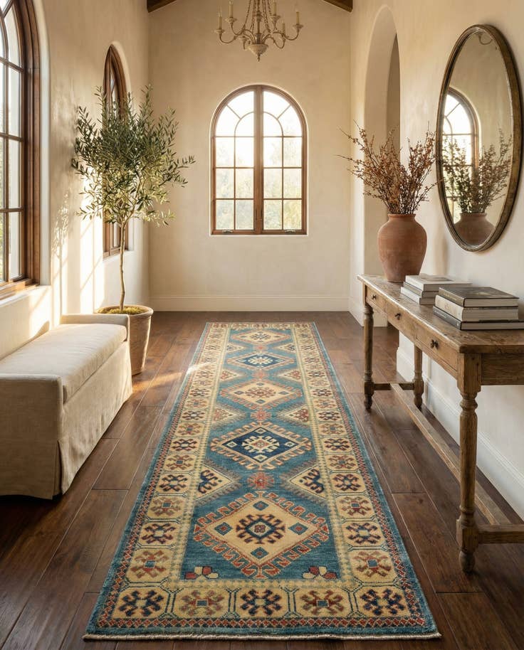 Detail image of 2' 10 x 9' 9 Hand Knotted Oushak Wool Runner Rug