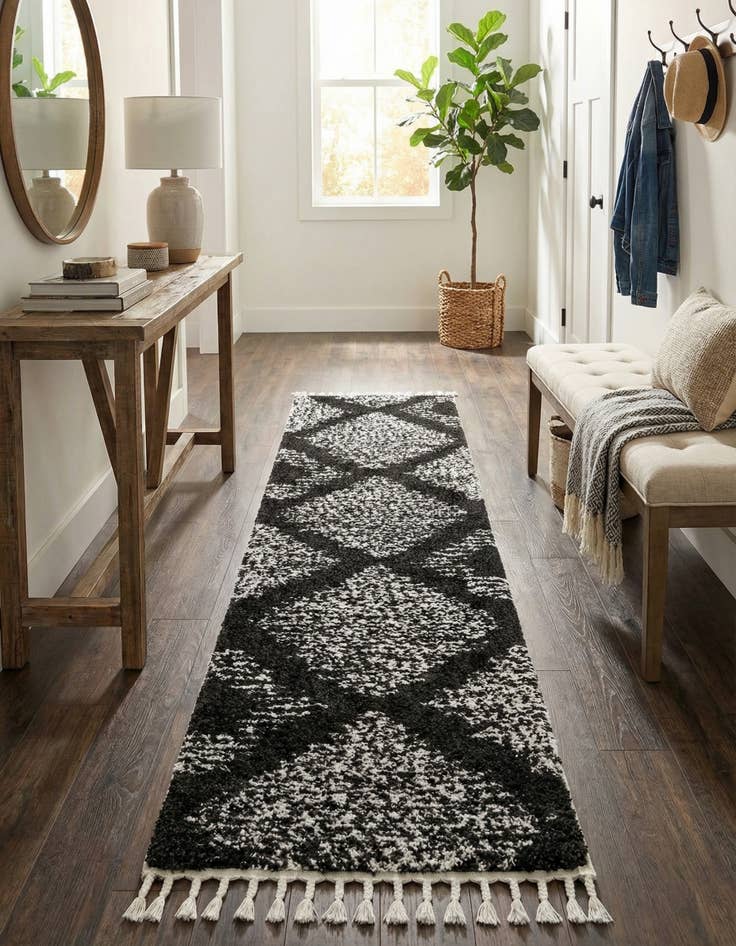 Detail image of 2' 7 x 12' Serenity Shag Runner Rug