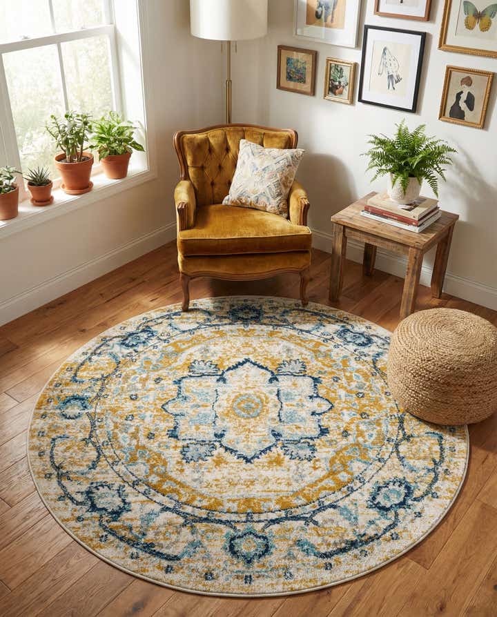 5' x 5' Madeline Vintage Round Rug