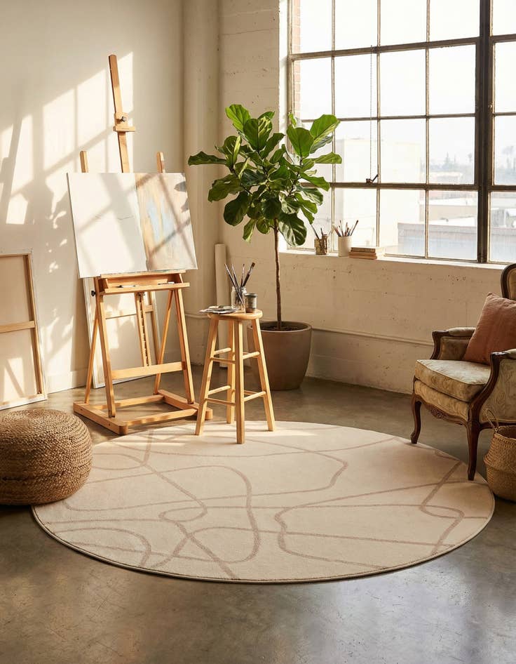 Detail image of 8' x 8' Contour Round Rug