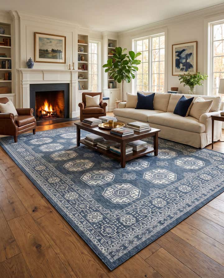 305cm x 430cm Easy-Clean Traditional Indoor / Outdoor Rug