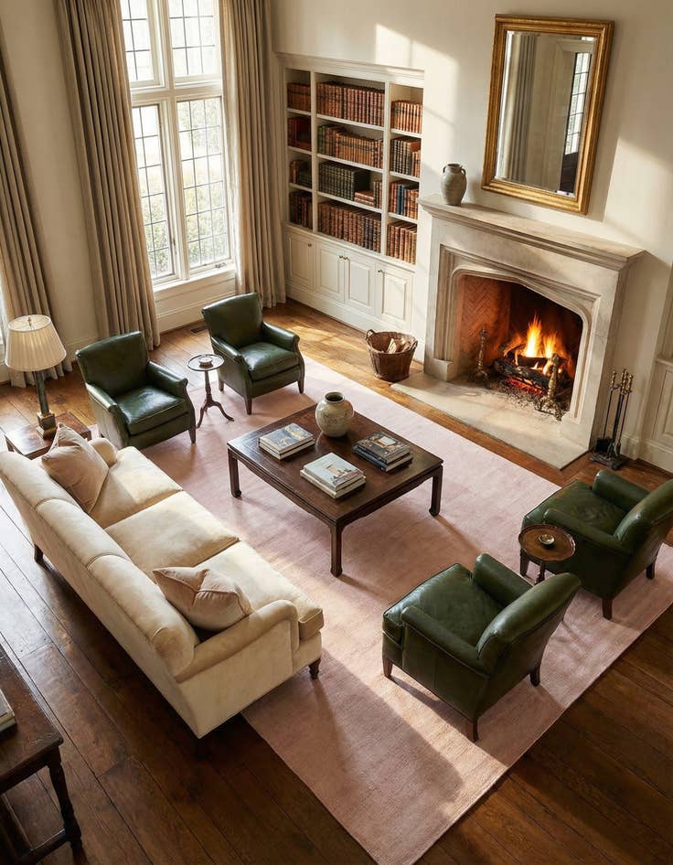 Detail image of 9' x 12'  Hand Woven Jill Zarin English Manor Farmhouse Wool Rug