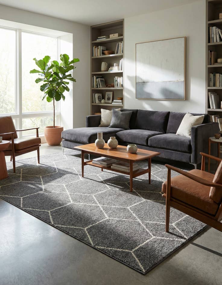 Detail image of 10' x 13' Trellis Frieze Rug