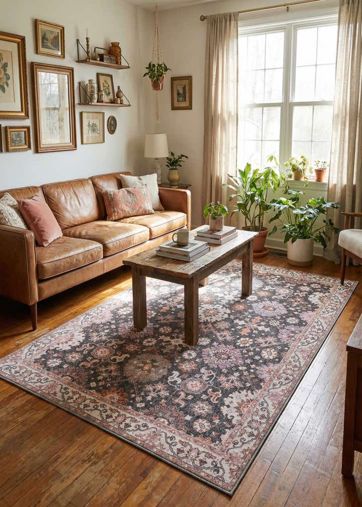 5' 1 x 8' Washable Timeless Rug