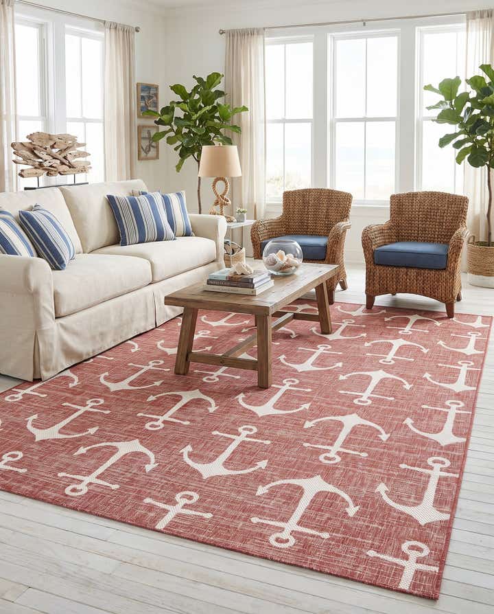 7' x 10' Easy-Clean Coastal Indoor / Outdoor Rug