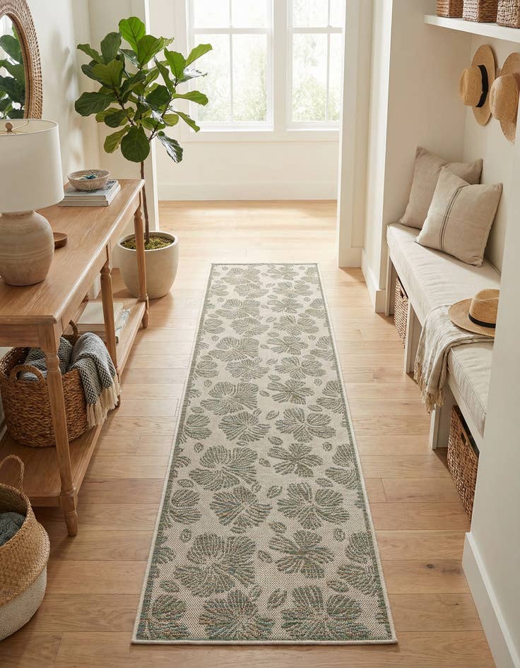 Detail image of 2' 7 x 10' Washable Baja Indoor / Outdoor Runner Rug