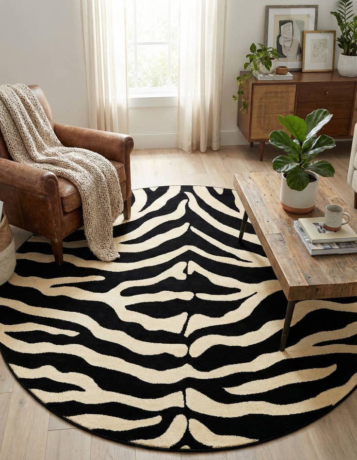 Detail image of 6' 1 x 6' 1 Safari Round Rug