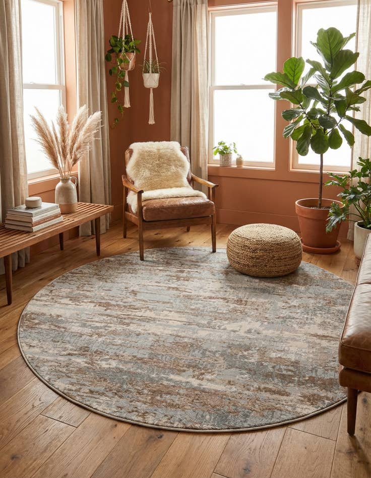 Detail image of 7' x 7' Caspian Round Rug