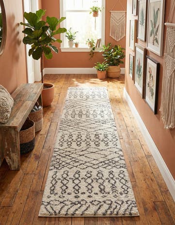 3' 3 x 16' 5 Moroccan Shag Runner Rug