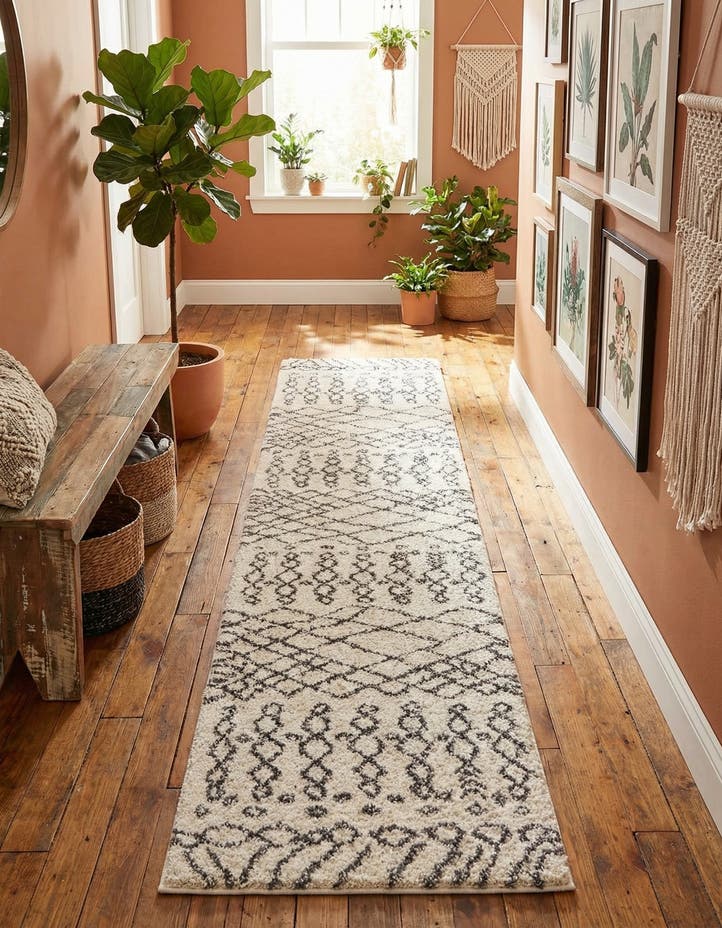 3' 3 x 16' 5 Moroccan Shag Runner Rug
