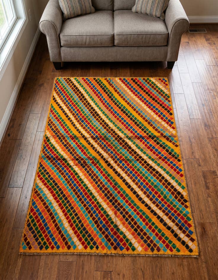 Detail image of 3' 10 x 5' 8 Hand Knotted Balouch Wool Rug