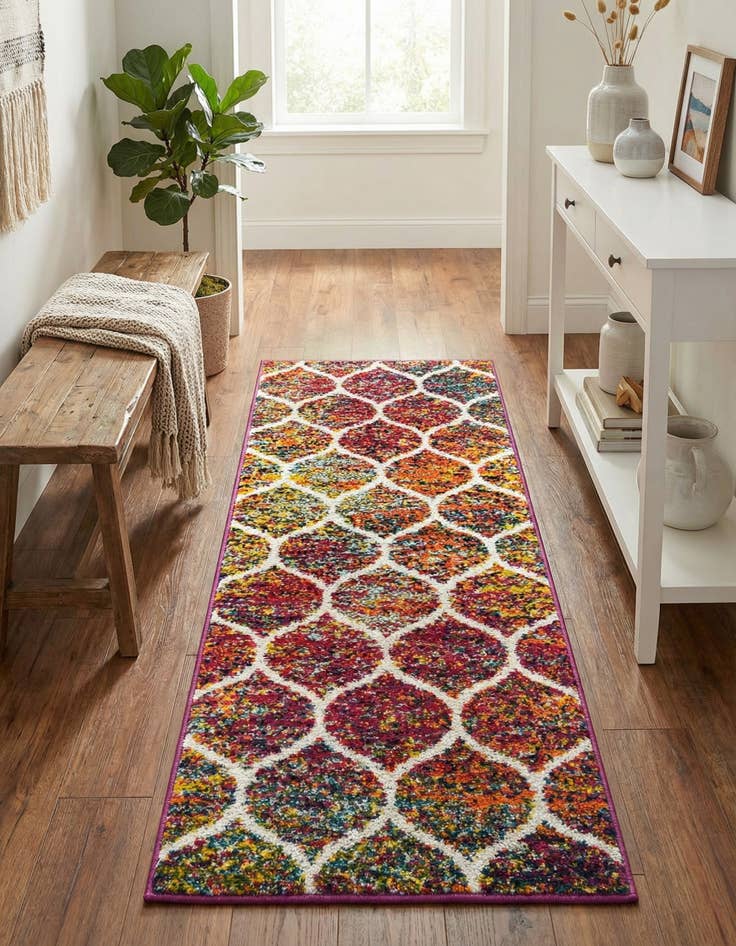 Detail image of 2' x 5' Trellis Frieze Runner Rug