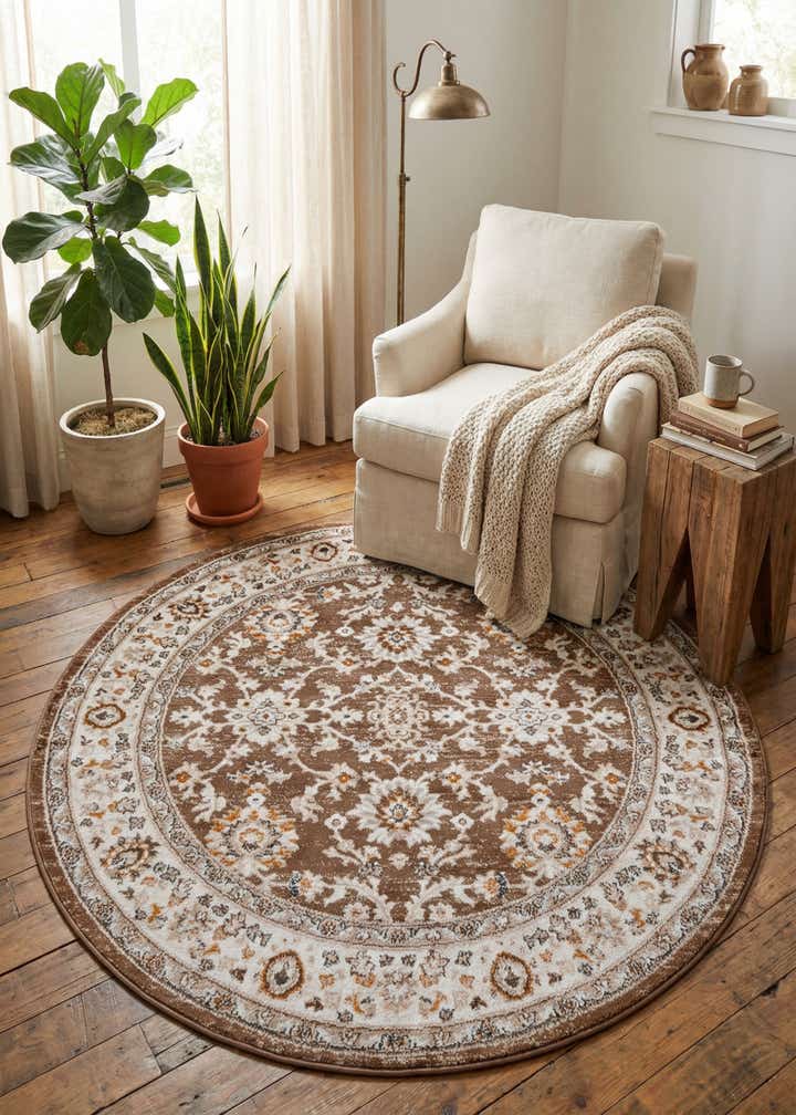 5' 3 x 5' 3 Charlotte Round Rug