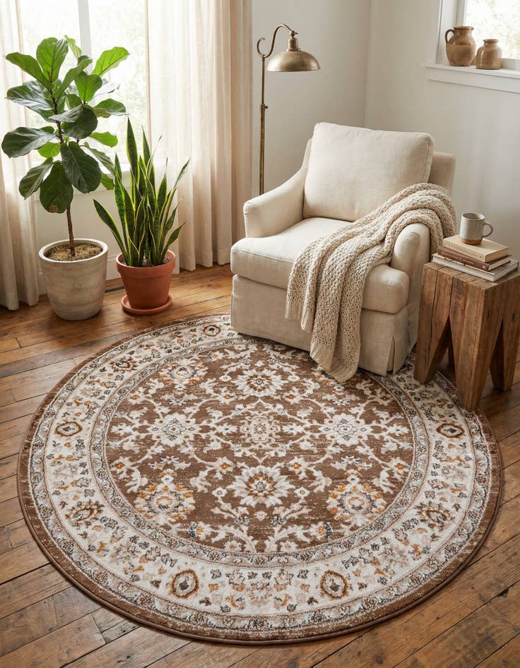 Detail image of 5' 3 x 5' 3 Charlotte Round Rug