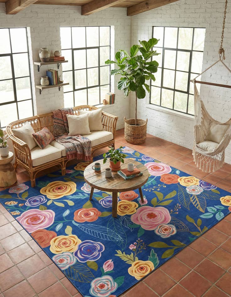 Detail image of 10' x 10' Blossom Square Rug