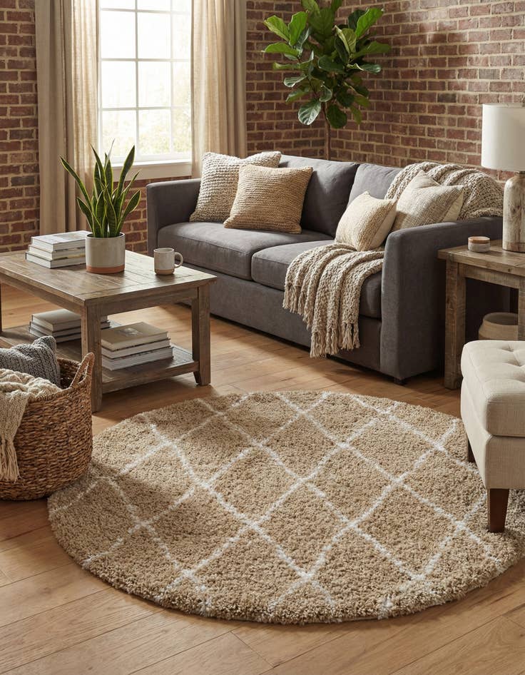 Detail image of 5' x 5' Marrakesh Shag Round Rug