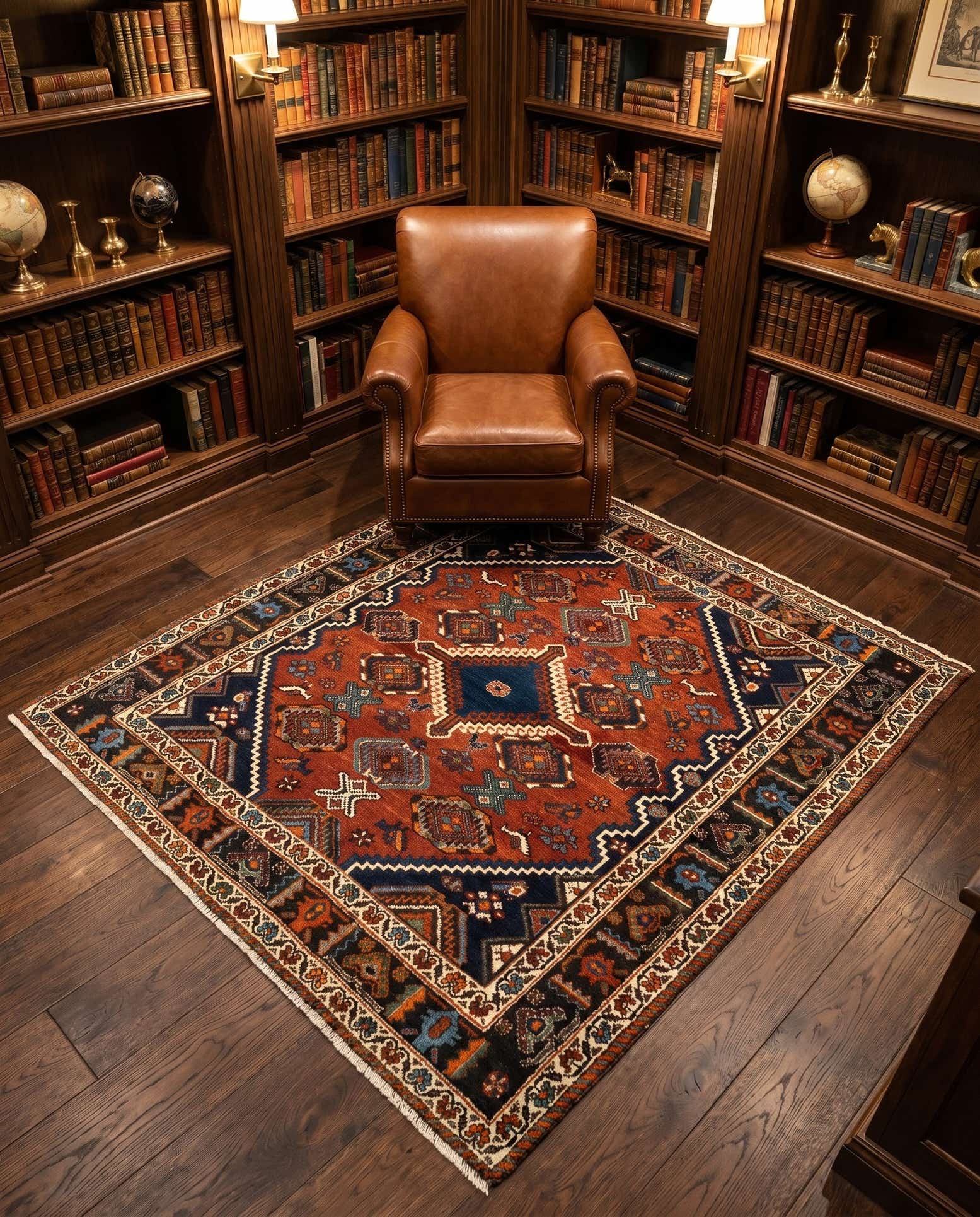 3' 11 x 5' 2 Afshar Square Rug