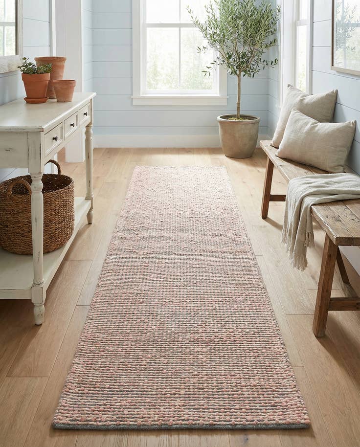 Detail image of 2' 7 x 10' Hand Woven Seaside Pearl Jute Runner Rug
