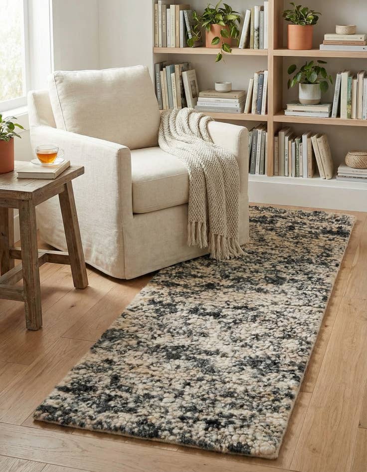 Detail image of 2' x 5' 1  Hand Woven Haka Deluxe Shag Runner Rug