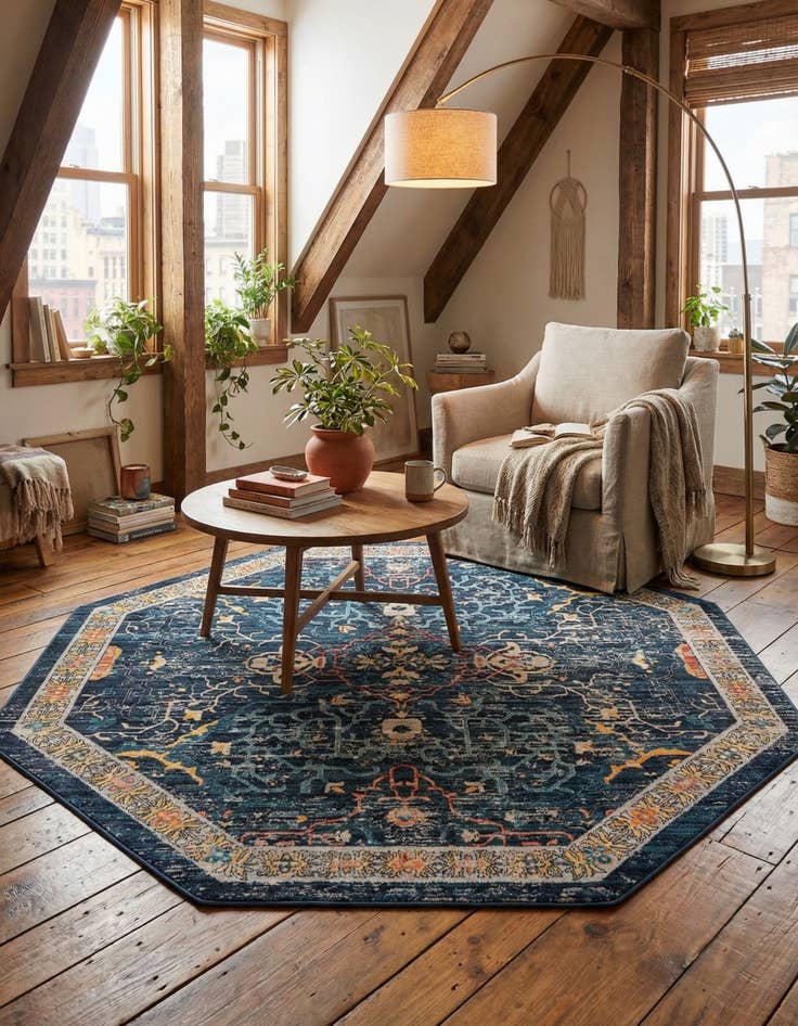 Detail image of 7' 10 x 7' 10 Lola Octagon Rug