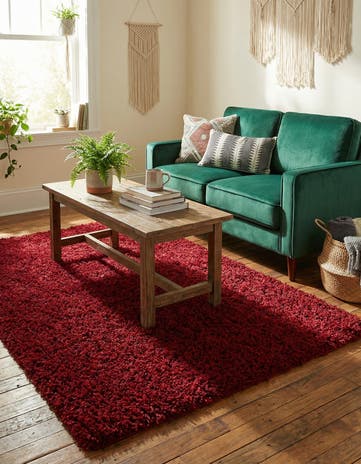4' x 6' Solid Shag Rug