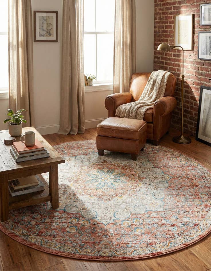 Detail image of 7' x 7' Newport Round Rug