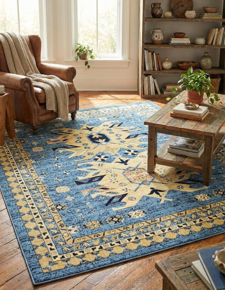 Detail image of 7' 10 x 10' Heris Rug