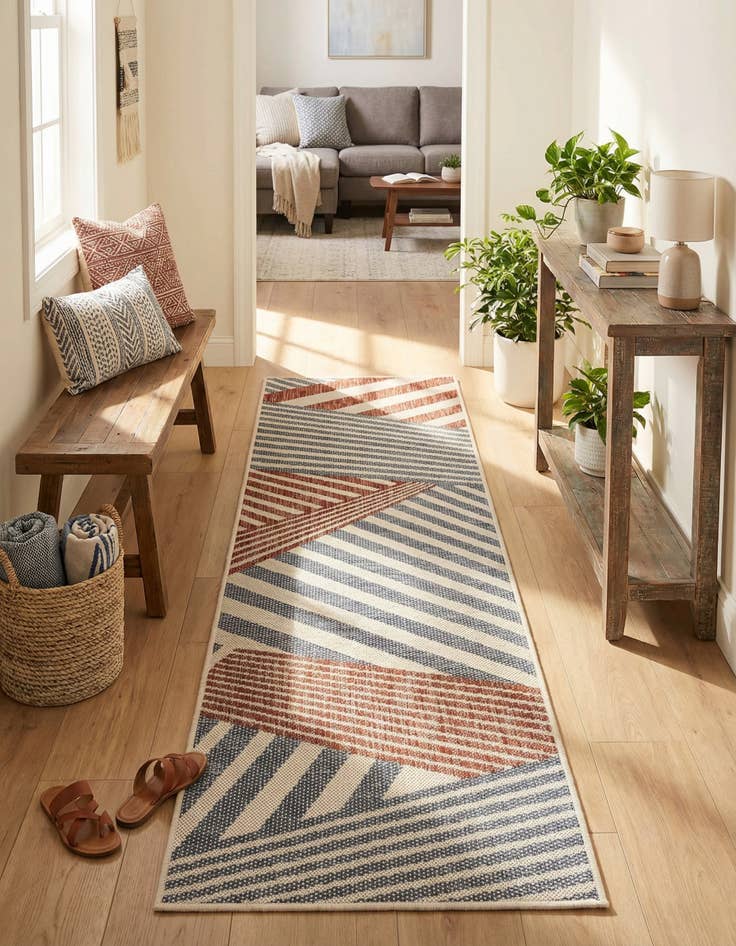 Detail image of 2' x 6' Easy-Clean Jill Zarin Indoor / Outdoor Runner Rug