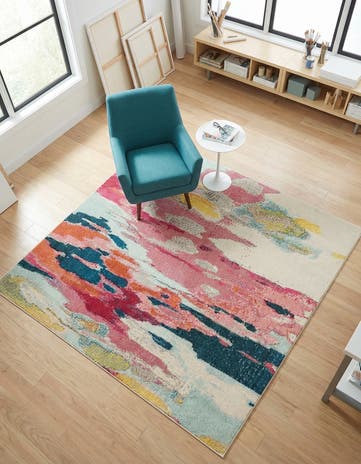 5' 3 x 5' 3 Washable Hyacinth Square Rug